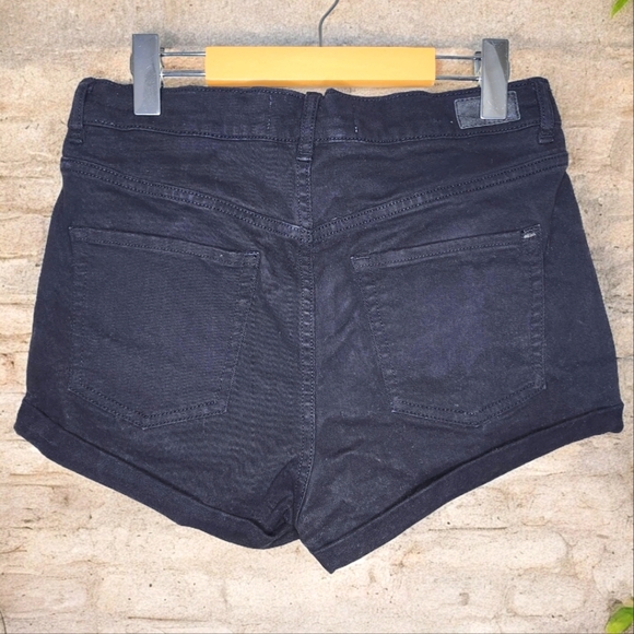 GARAGE Black Denim Shorts- 9 - Picture 2 of 5